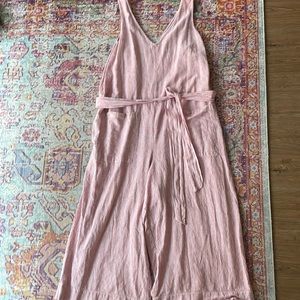 Wide leg linen jumpsuit